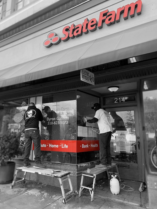 State Farm uses CC Surface Restoration to keep their view graffiti free